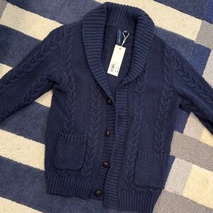 Janie and Jack Navy Cable Knit Sweater